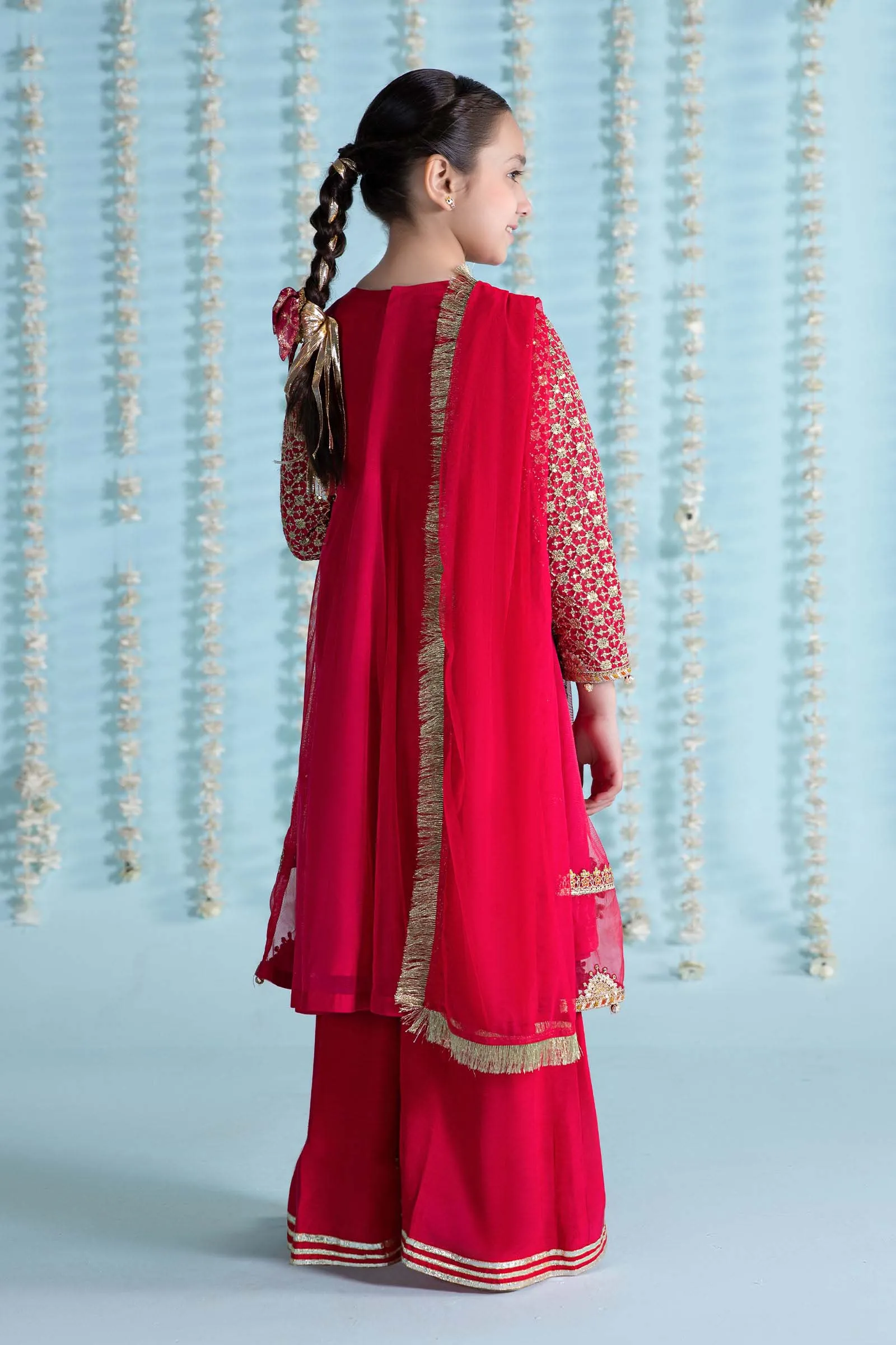 3 Piece Embroidered Net Suit | MKS-EA24-02