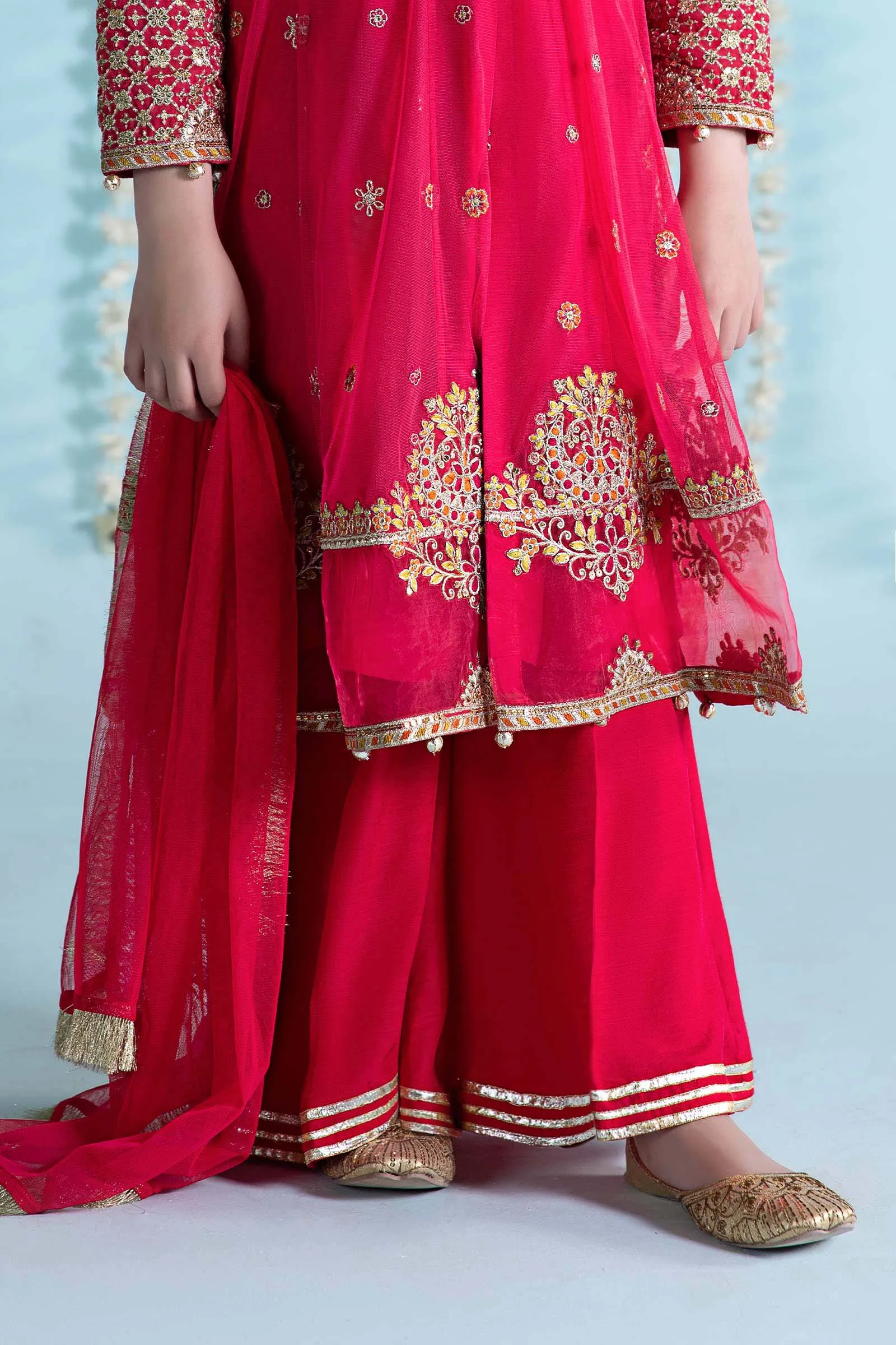 3 Piece Embroidered Net Suit | MKS-EA24-02