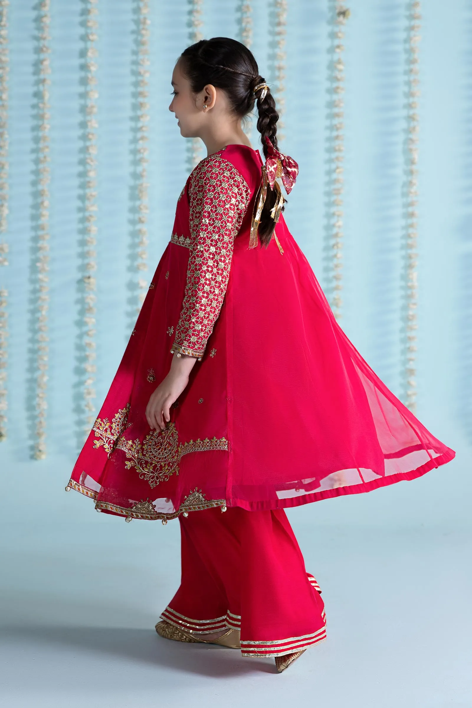 3 Piece Embroidered Net Suit | MKS-EA24-02