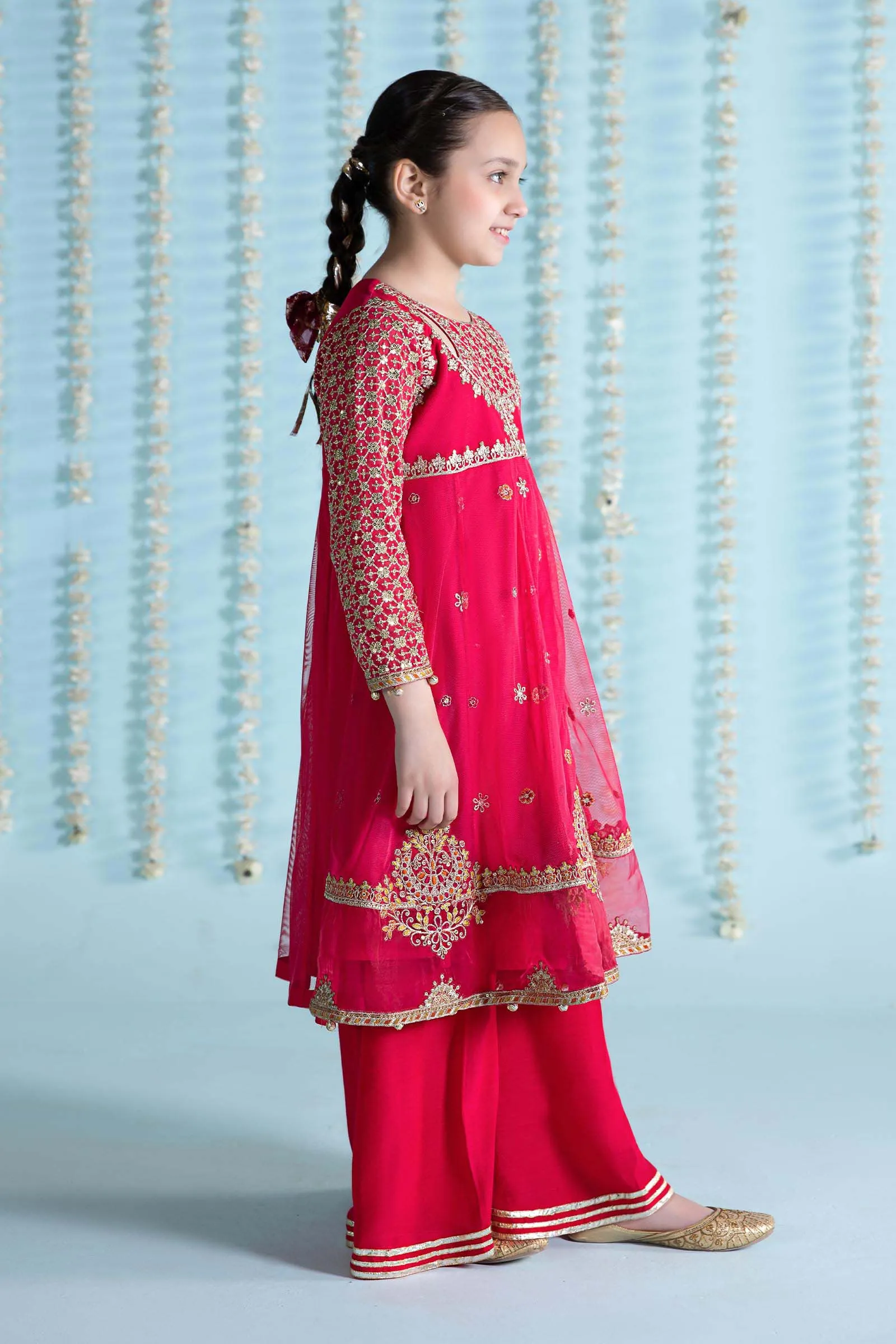 3 Piece Embroidered Net Suit | MKS-EA24-02