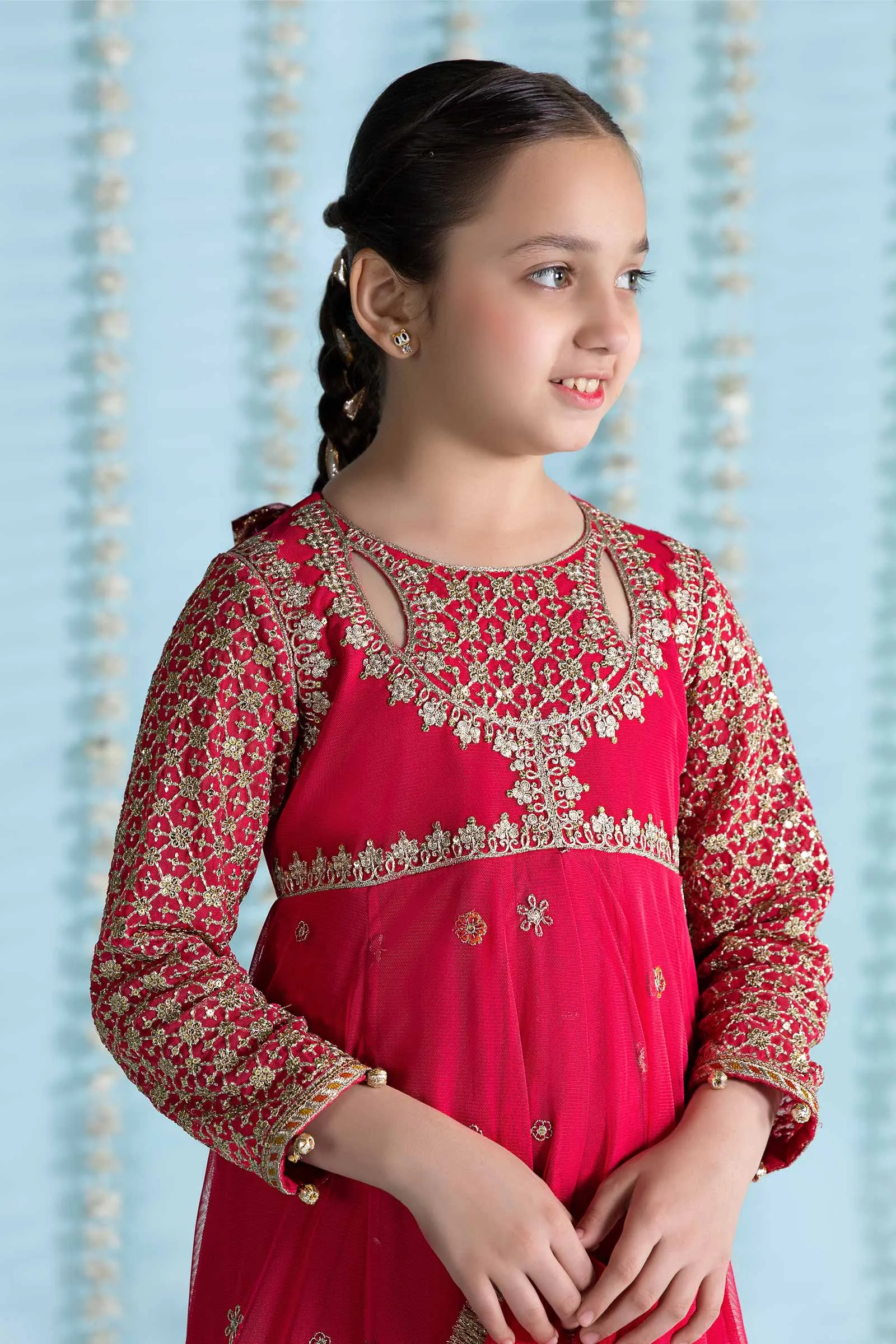 3 Piece Embroidered Net Suit | MKS-EA24-02