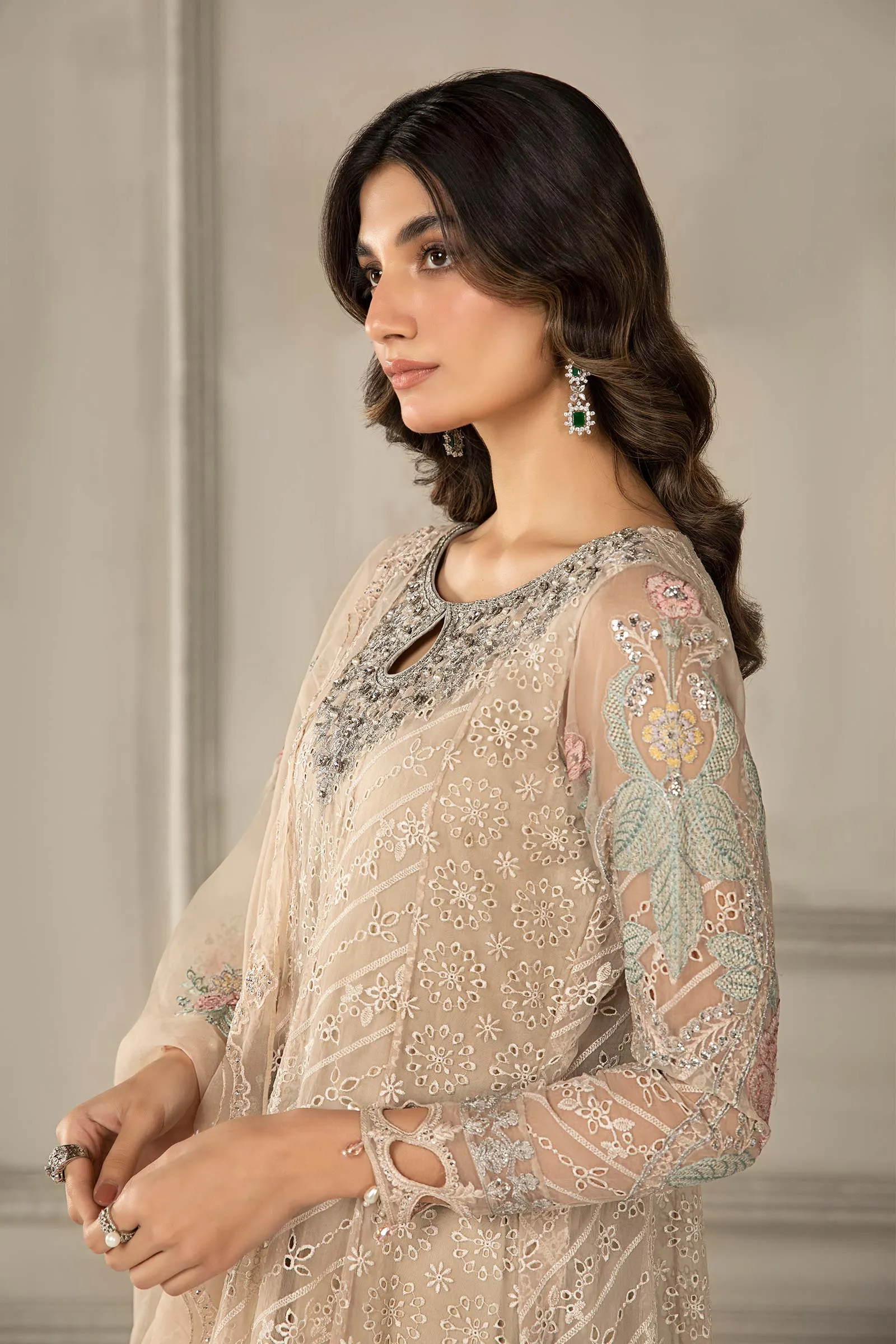 3 Piece Embroidered Organza Suit | SF-EF24-03