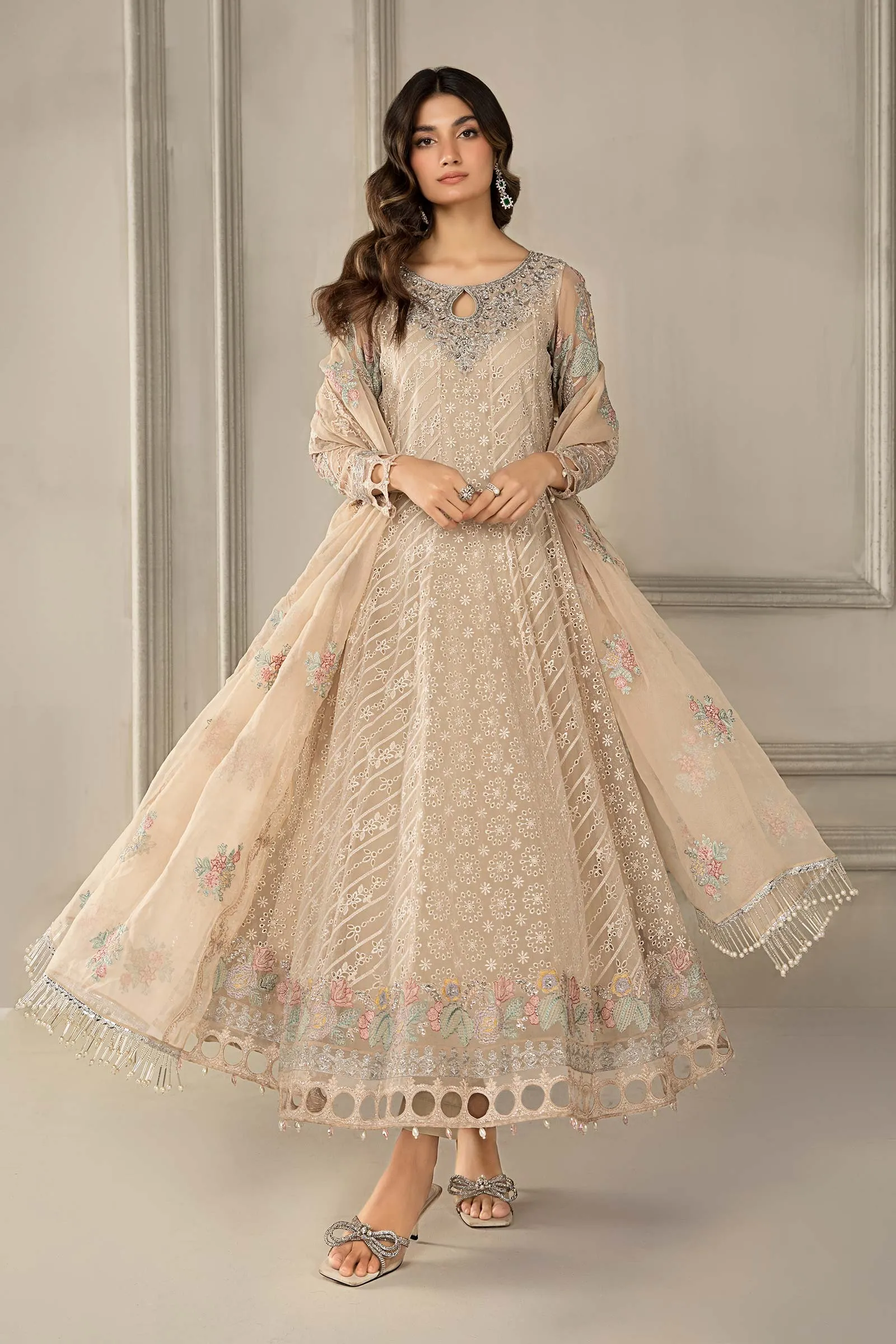 3 Piece Embroidered Organza Suit | SF-EF24-03