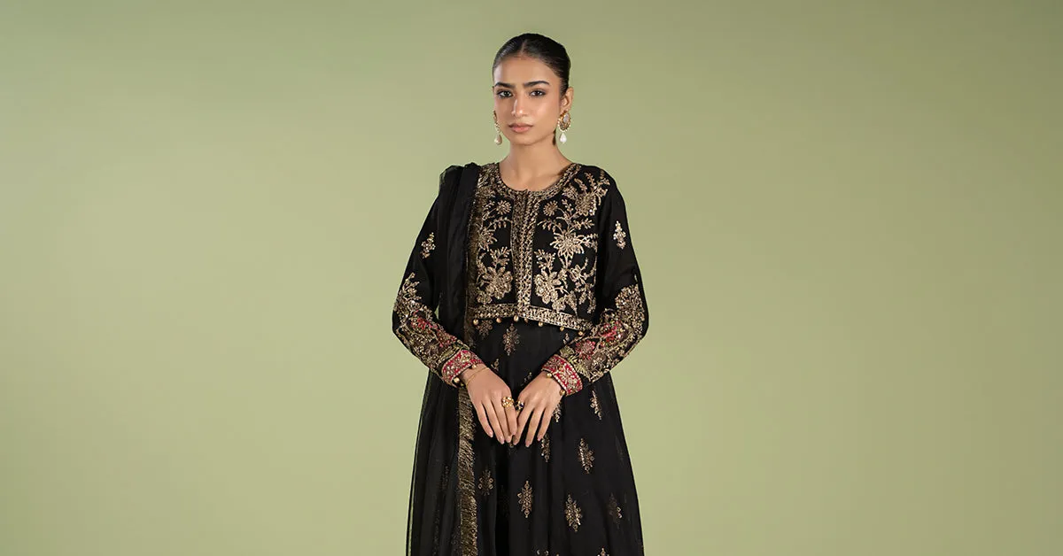 3 Piece Printed Jacquard Suit | DW-EF24-26