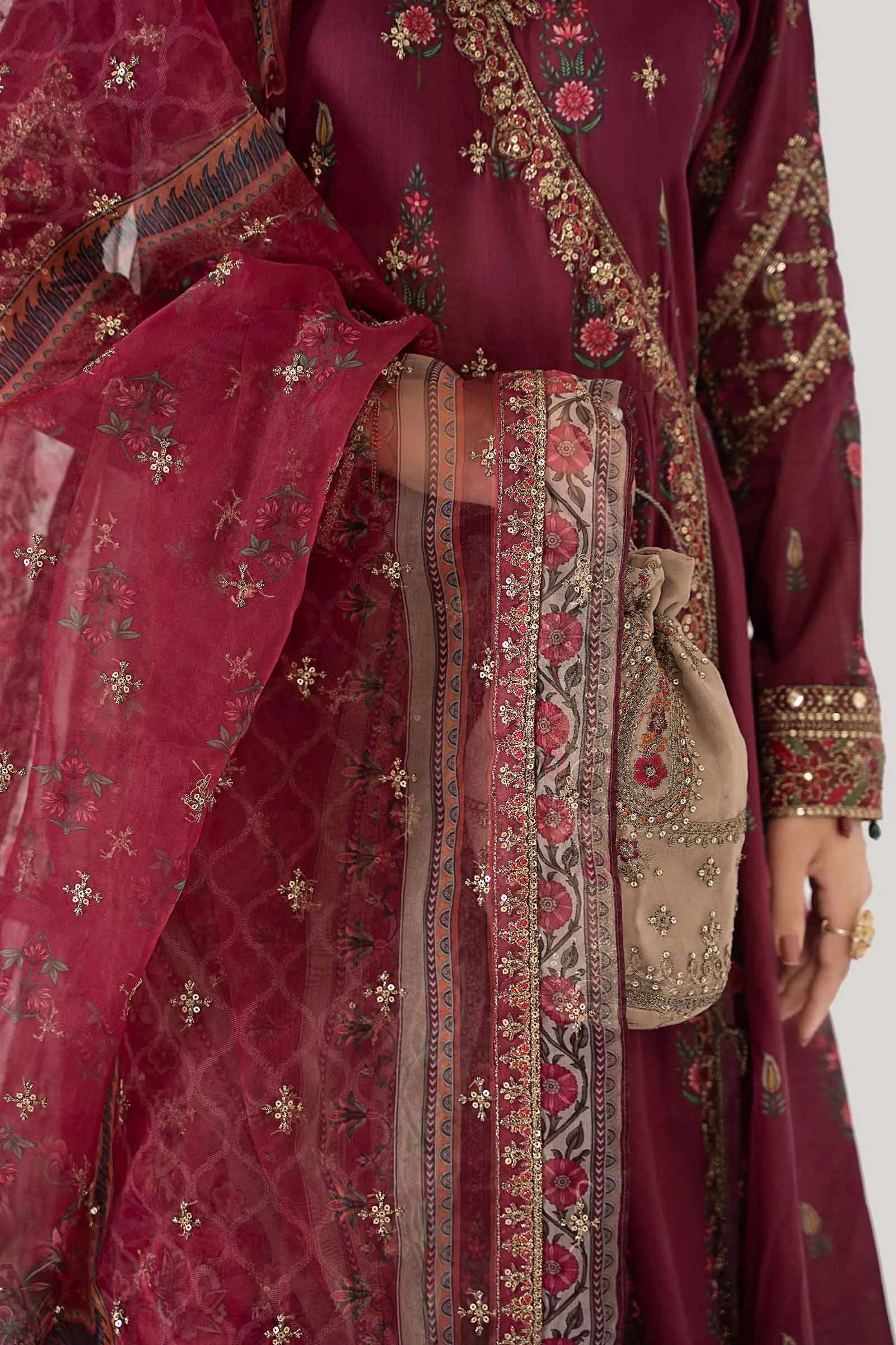 3 Piece Printed Lawn Suit | DW-PF24-03