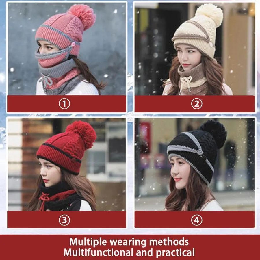 3PCS Women Winter Scarf Set