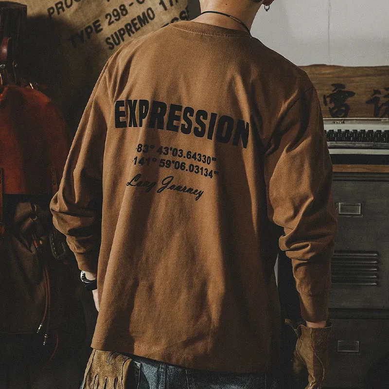 American Heavyweight T-shirt Long-sleeved P0332