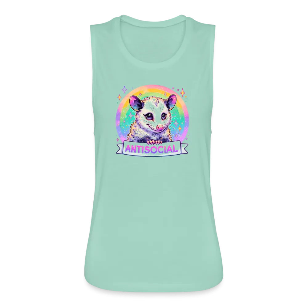 Anti-Social Opossum Women's Flowy Muscle Tank