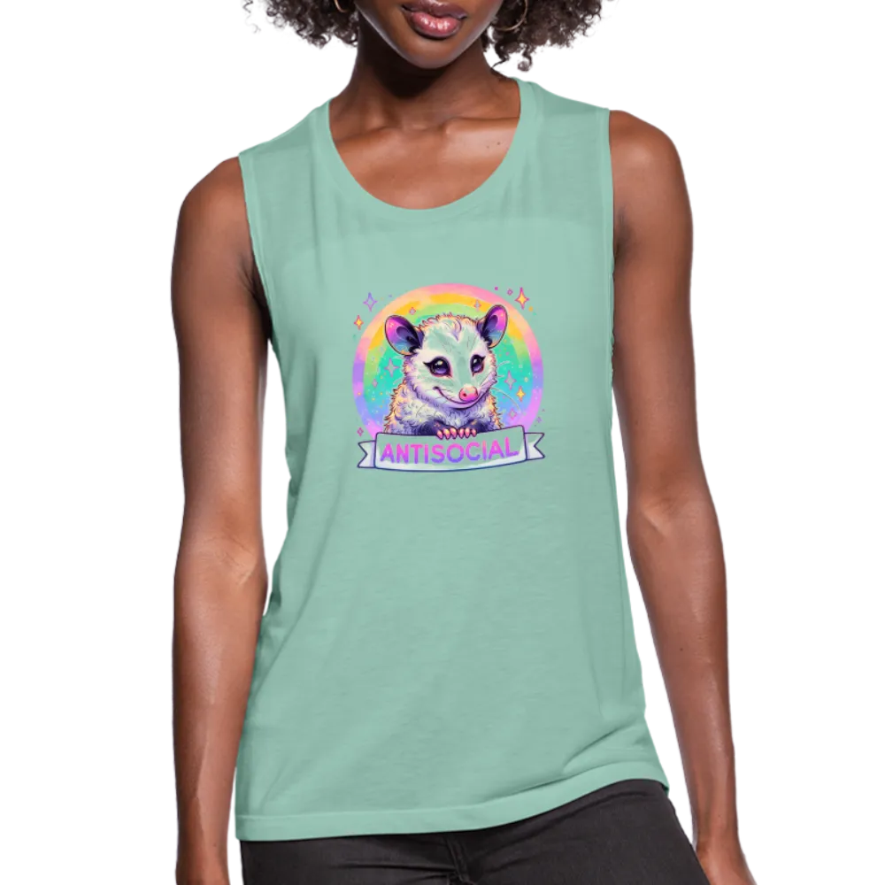 Anti-Social Opossum Women's Flowy Muscle Tank