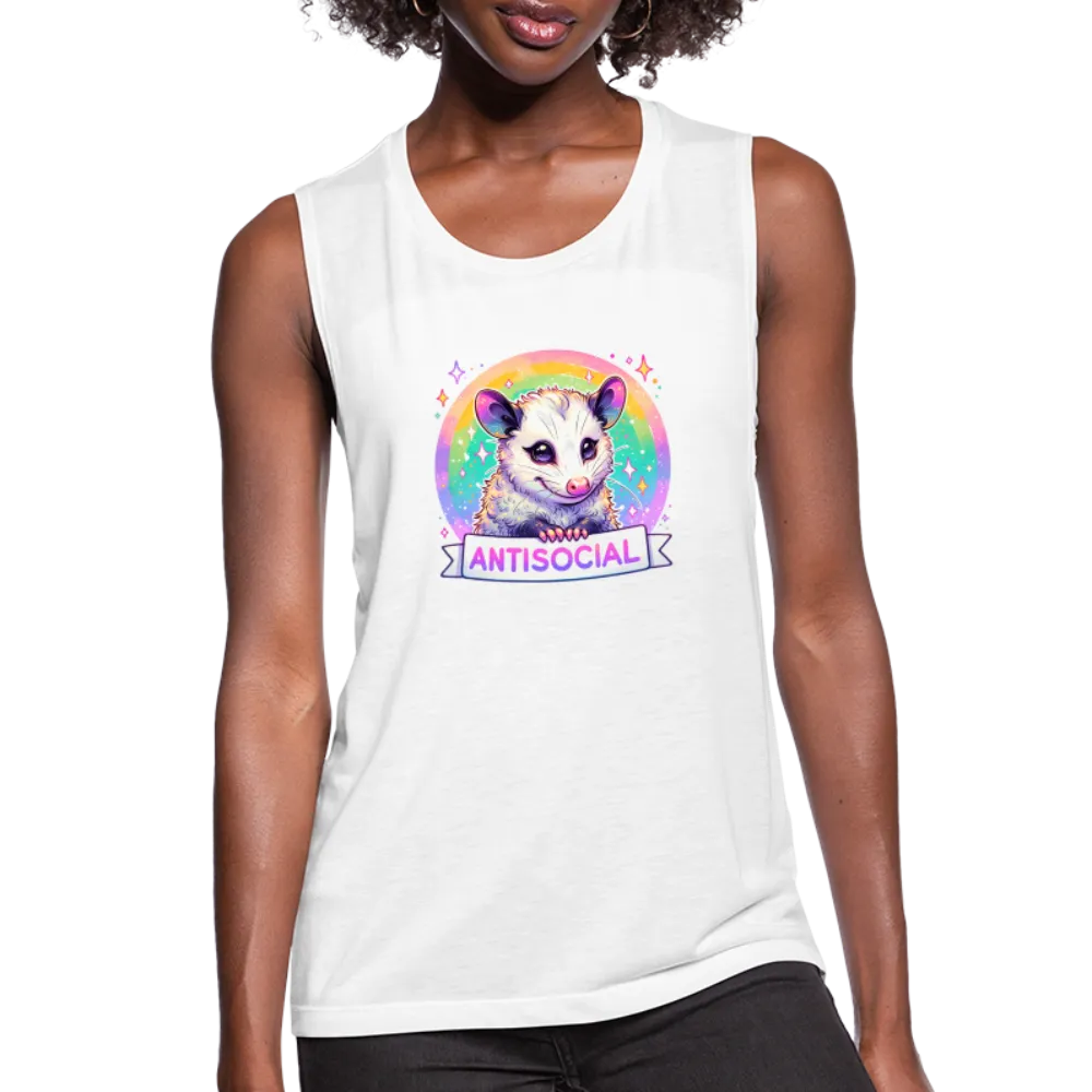 Anti-Social Opossum Women's Flowy Muscle Tank