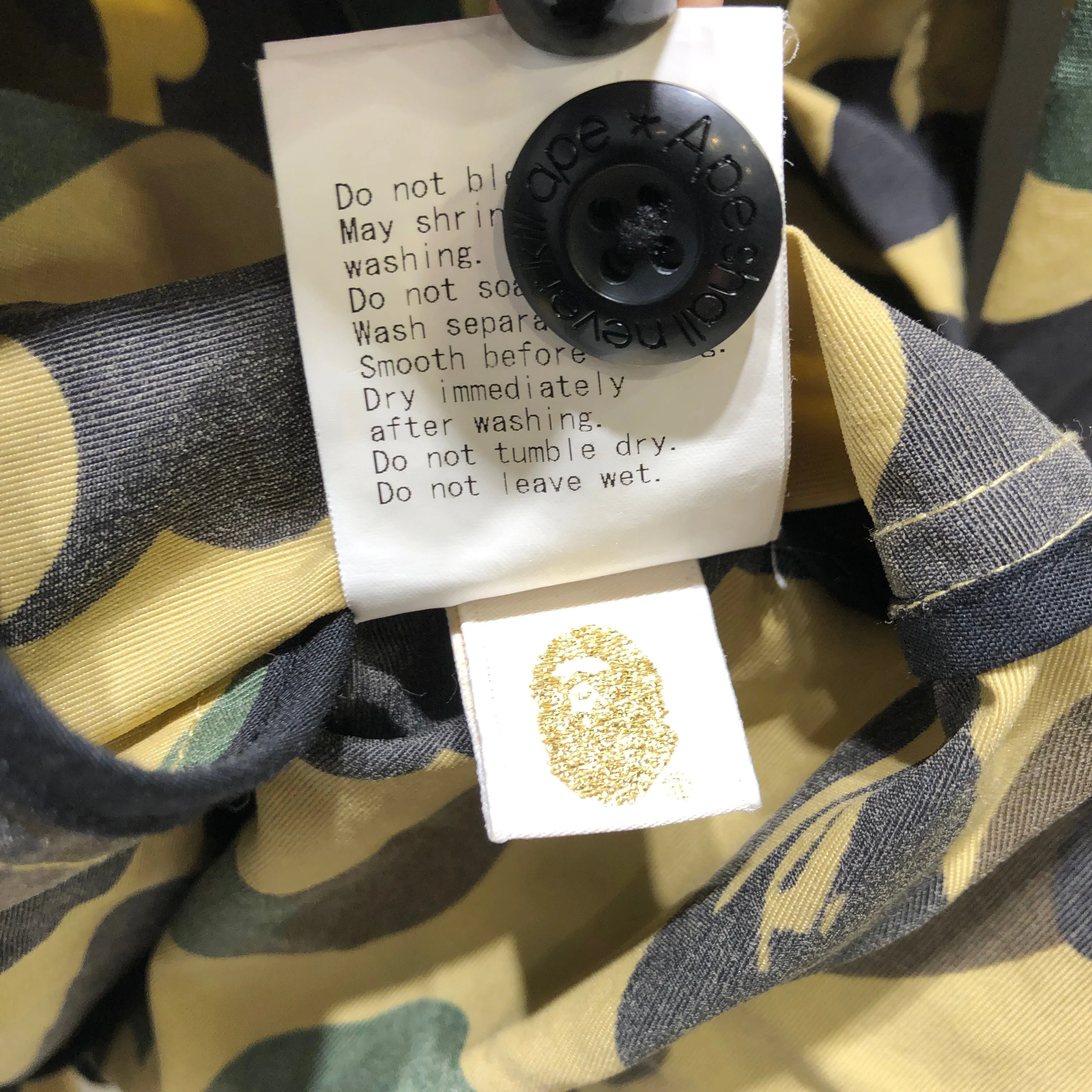 BAPE/Trench Coat/S/Polyester/GRN/Camouflage/