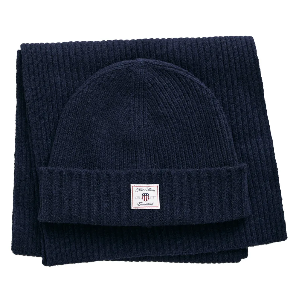 Beanie & Scarf Gift Set, Navy