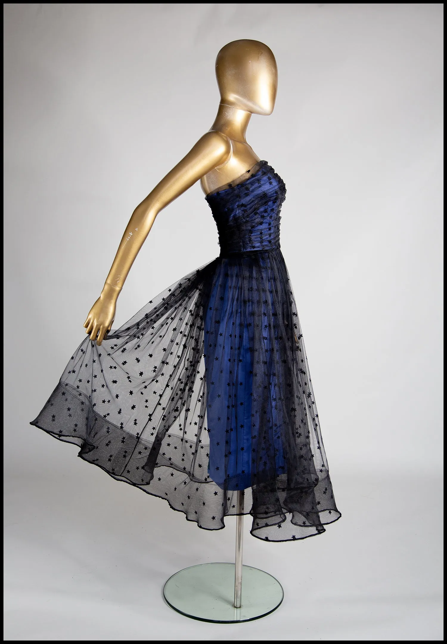 Black Magic - Star Tulle Cocktail Midi Dress