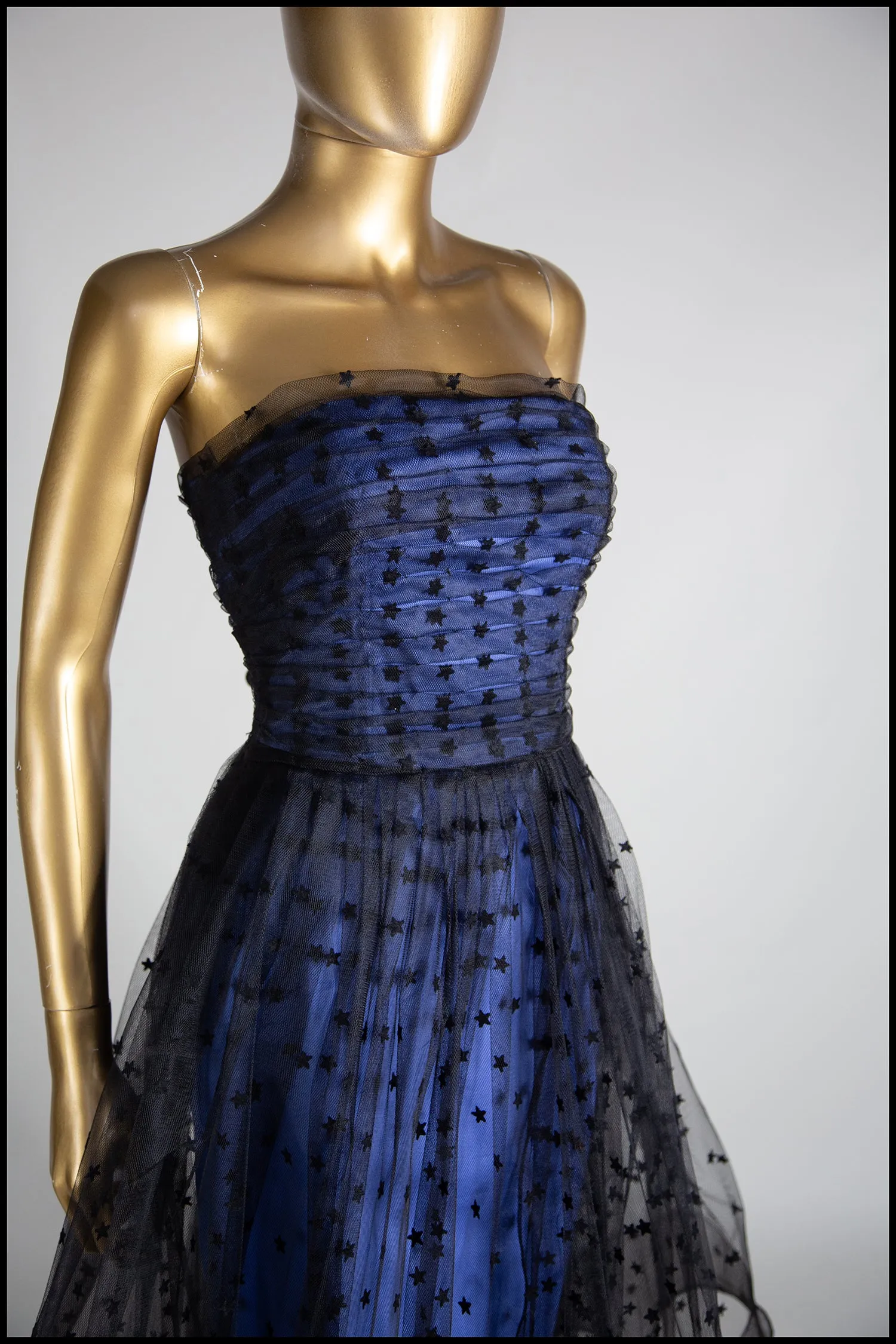 Black Magic - Star Tulle Cocktail Midi Dress