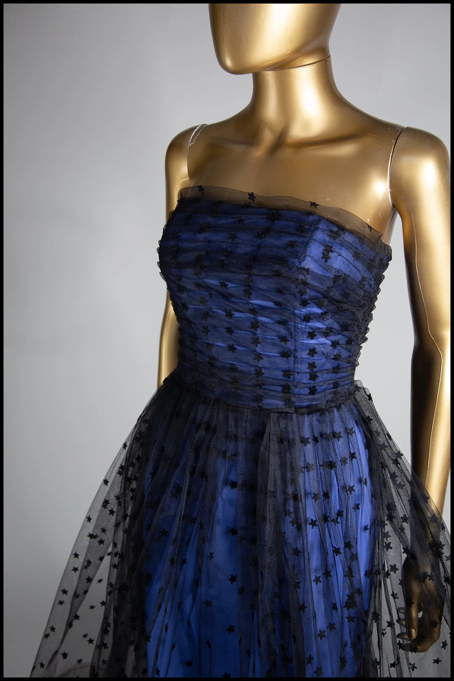 Black Magic - Star Tulle Cocktail Midi Dress
