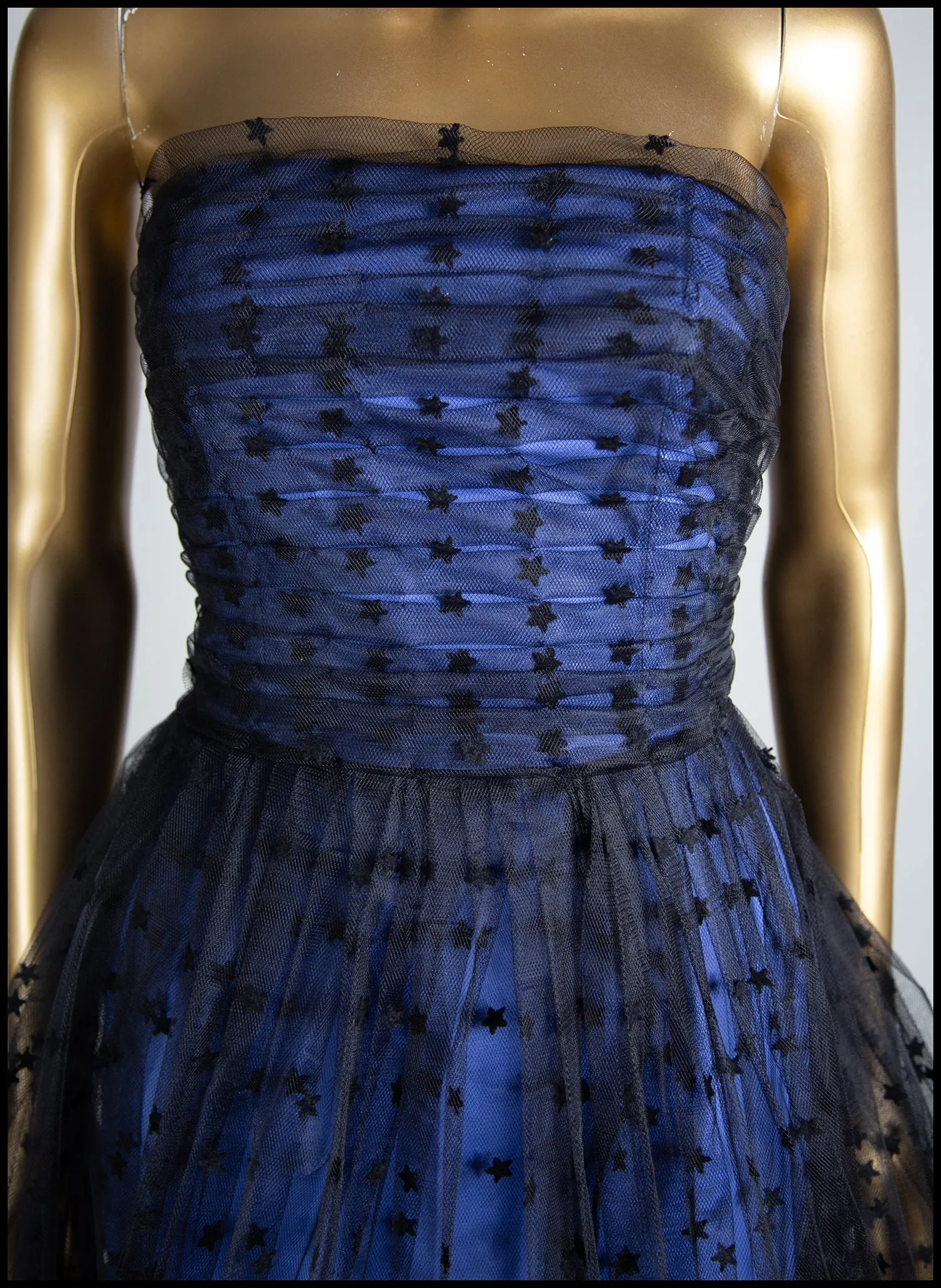 Black Magic - Star Tulle Cocktail Midi Dress