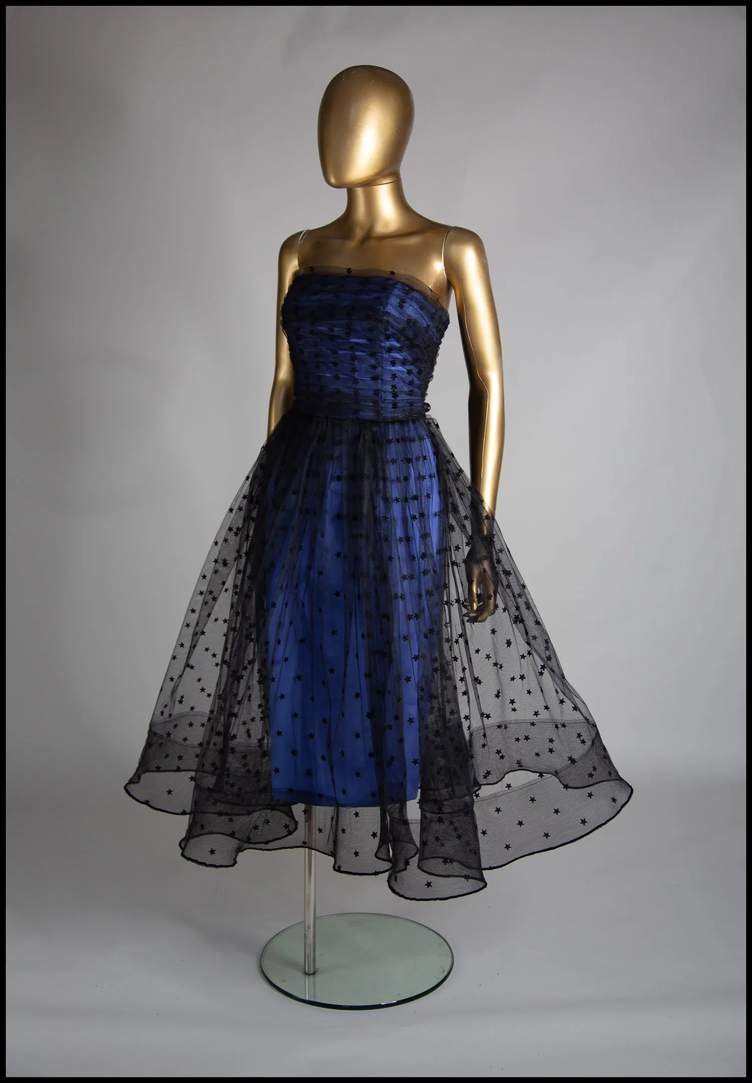 Black Magic - Star Tulle Cocktail Midi Dress