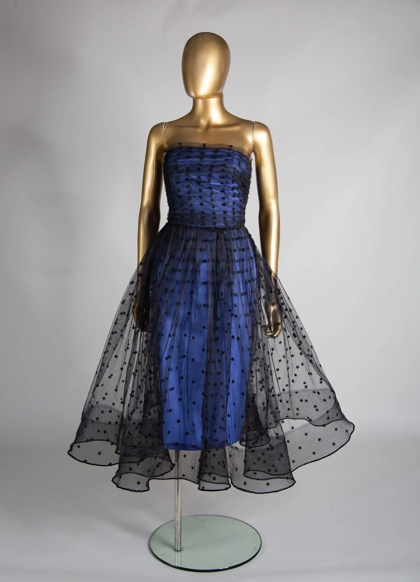 Black Magic - Star Tulle Cocktail Midi Dress