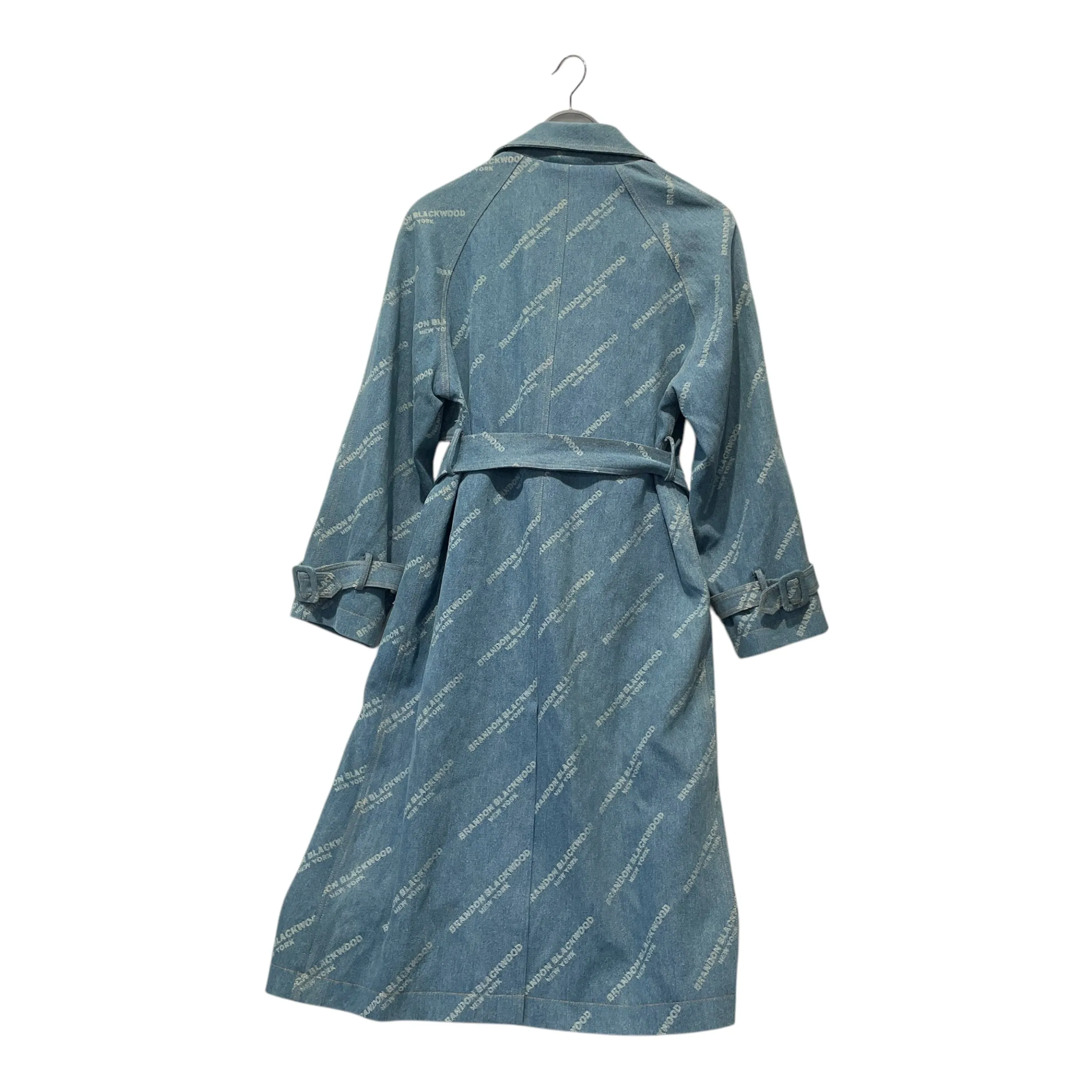 BRANDON BLACKWOOD/Trench Coat/S/All Over Print/Cotton/BLU/