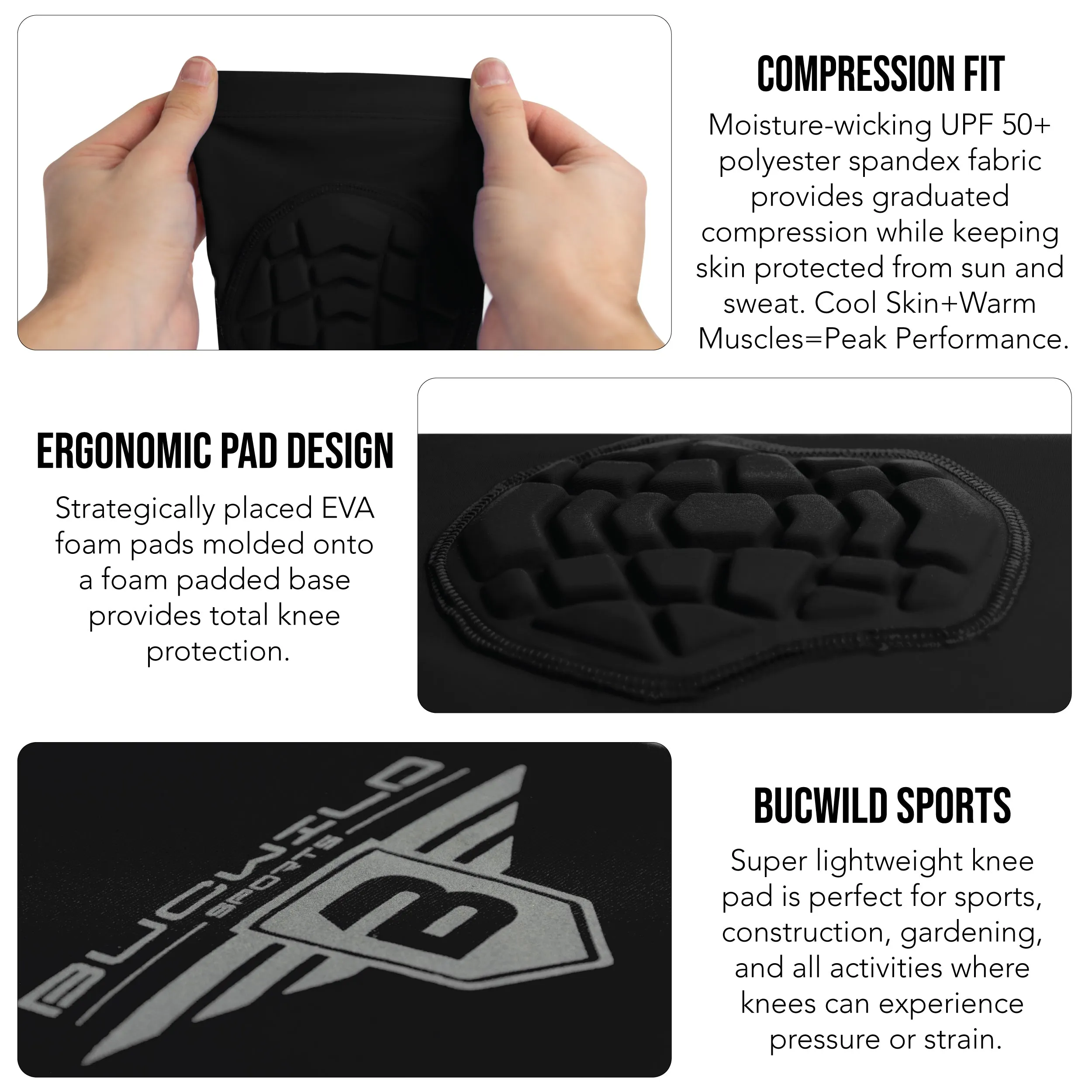 Compression Knee Pads - Black