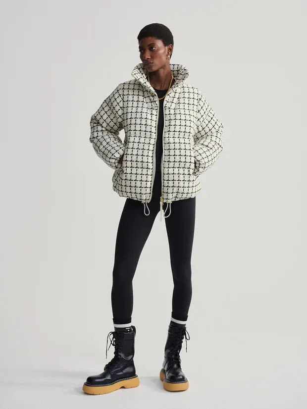 EUGENE CHECK SHORT PUFFER COAT