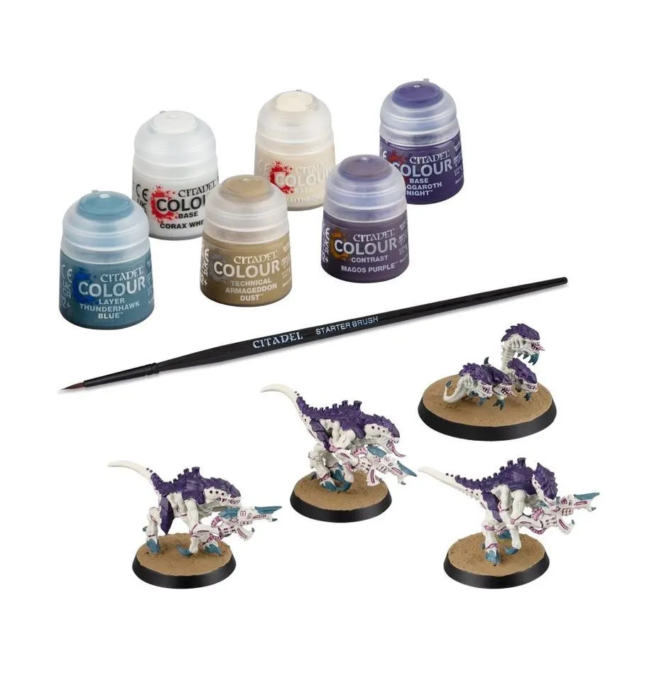 Games Workshop Warhammer 40,000: Tyranids Termagants and Ripper Swarm   Paints Set