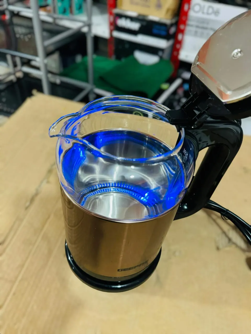 GEEPAS 1.7L Double Layer 1500W Glass Kettle-38063