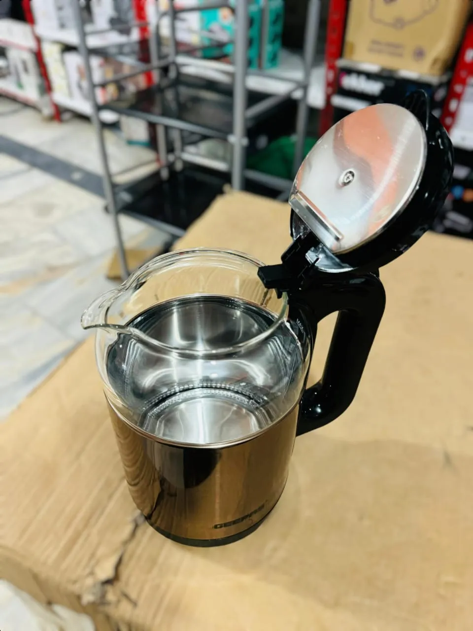 GEEPAS 1.7L Double Layer 1500W Glass Kettle-38063