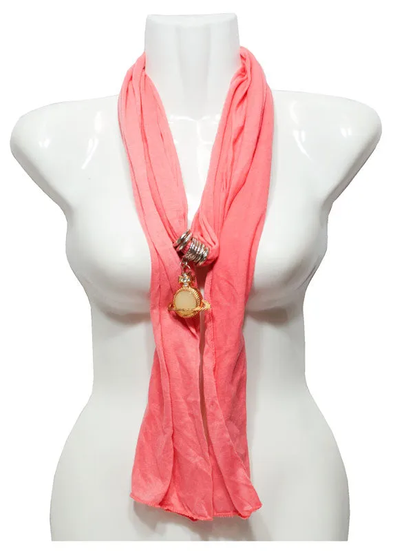 Girls imitation Jade Studded Pendants Fashion Scarf Wholesale