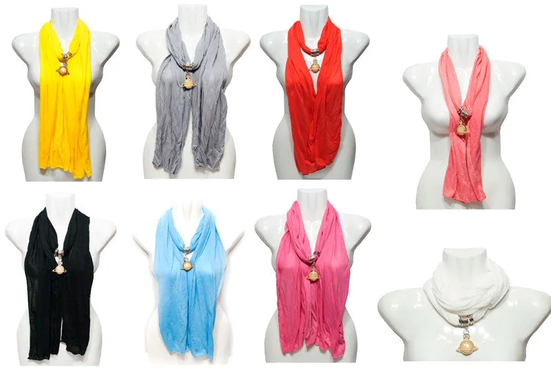 Girls imitation Jade Studded Pendants Fashion Scarf Wholesale