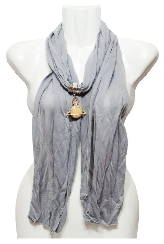 Girls imitation Jade Studded Pendants Fashion Scarf Wholesale