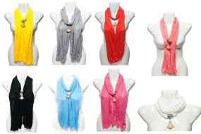 Girls imitation Jade Studded Pendants Fashion Scarf Wholesale