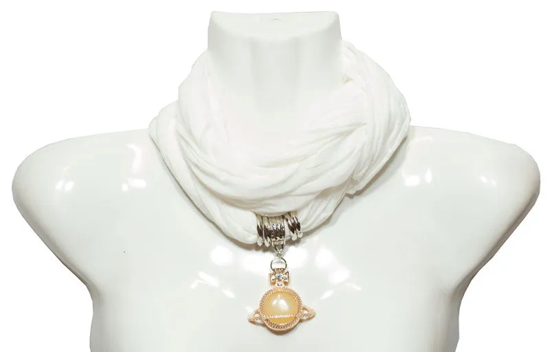 Girls imitation Jade Studded Pendants Fashion Scarf Wholesale