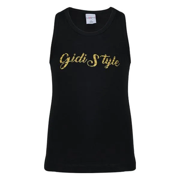 GIRLS "GIDI STYLE" TANK TOP - BLACK