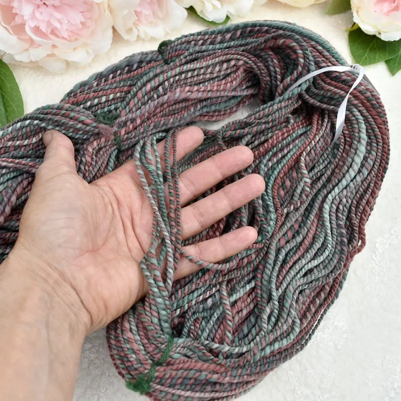 Hand Spun Tasmanian Merino Wool Chunky Yarn in Mangrove
