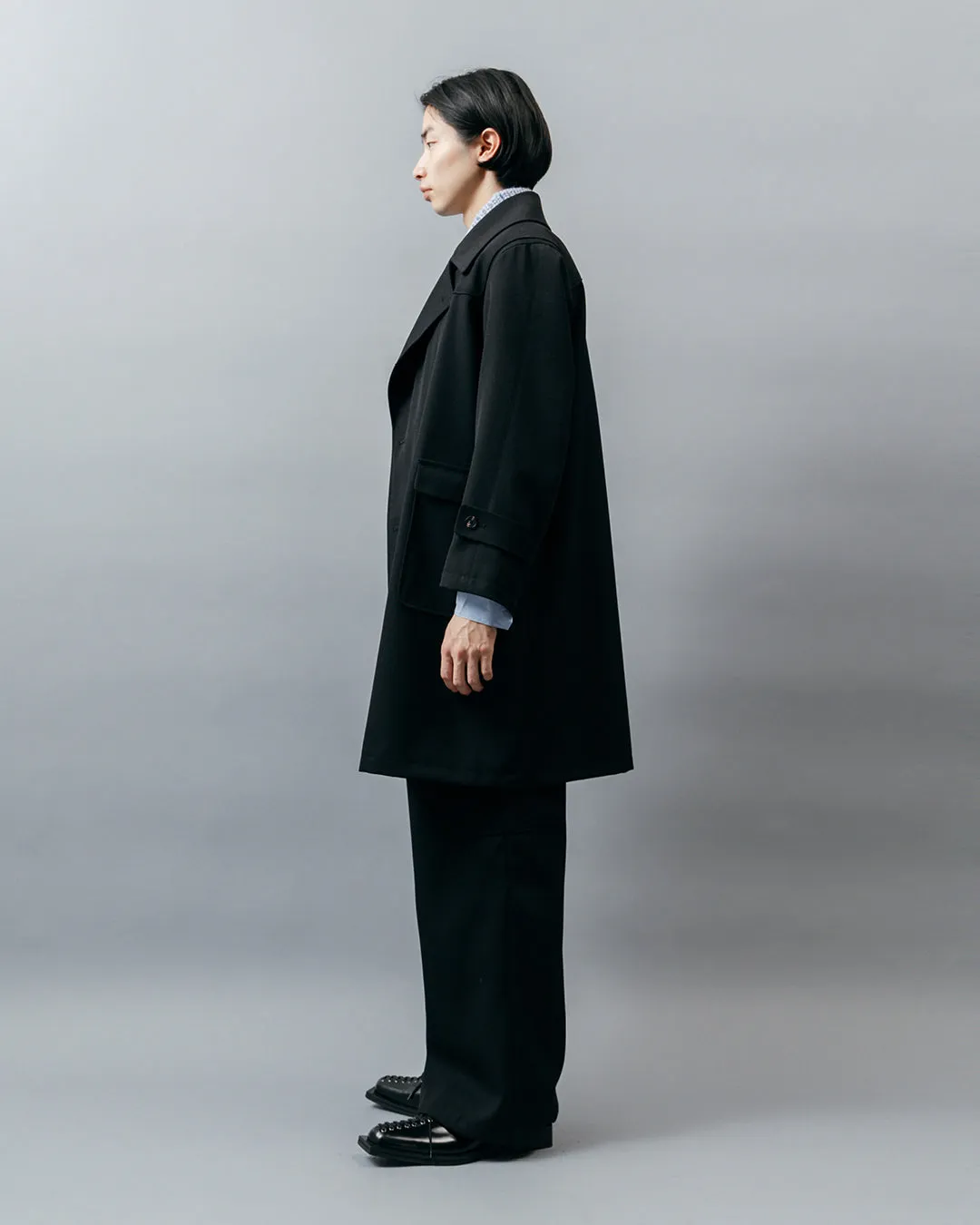 HEAVY WOOL POSTMAN COAT .10【BLACK】