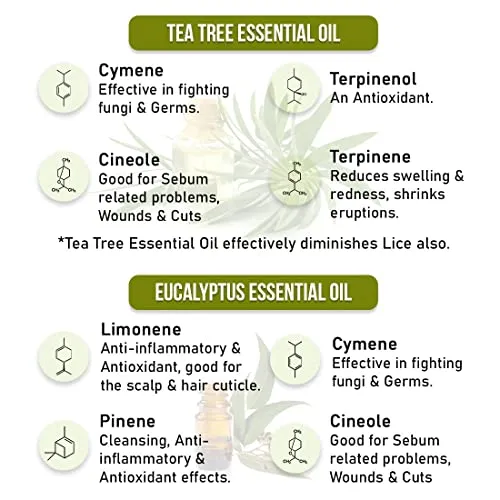 Keya Seth Aromatherapy, Scalp care Dandruff Removal Solution with Tea Tree & Eucalyptus Oil Non-Sticky, Non-Oily –Reduces Flakes & Itchy Scalp120ml