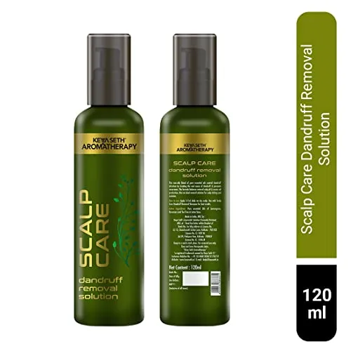 Keya Seth Aromatherapy, Scalp care Dandruff Removal Solution with Tea Tree & Eucalyptus Oil Non-Sticky, Non-Oily –Reduces Flakes & Itchy Scalp120ml