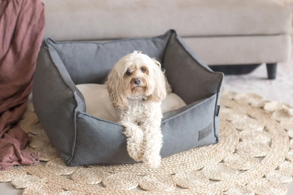 Linen Look LUXE Trim Terra (Charcoal Fleck) High Side Bed