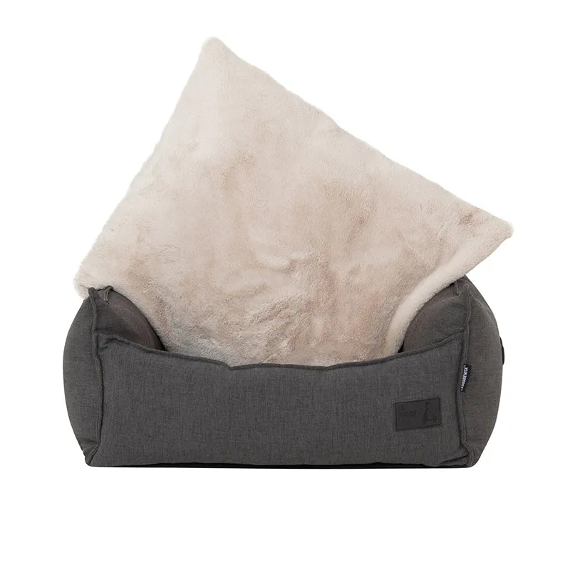 Linen Look LUXE Trim Terra (Charcoal Fleck) High Side Bed