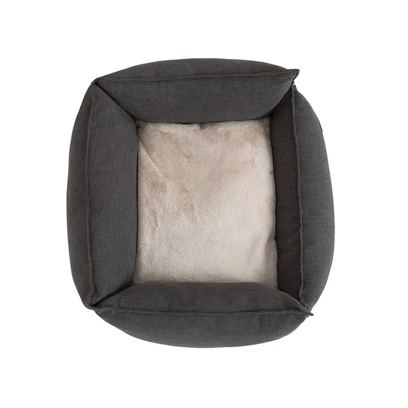 Linen Look LUXE Trim Terra (Charcoal Fleck) High Side Bed
