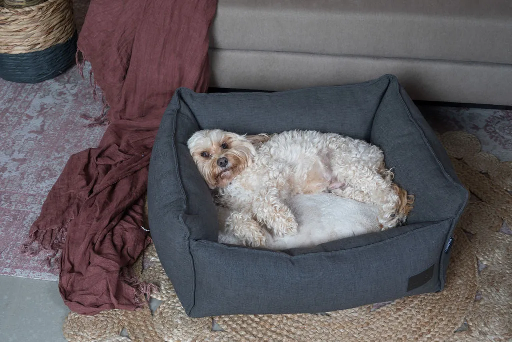 Linen Look LUXE Trim Terra (Charcoal Fleck) High Side Bed