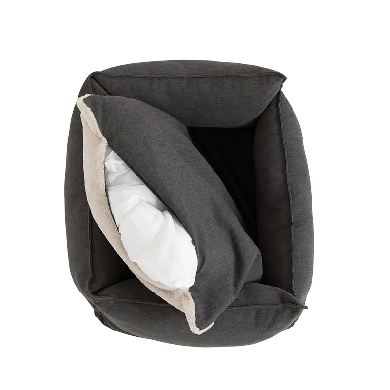 Linen Look LUXE Trim Terra (Charcoal Fleck) High Side Bed