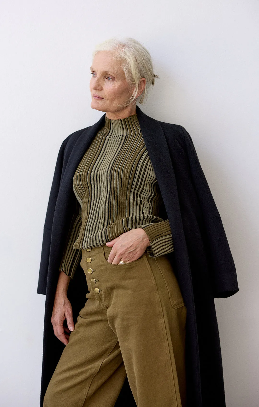 Long Baby Alpaca Coat - Ónix