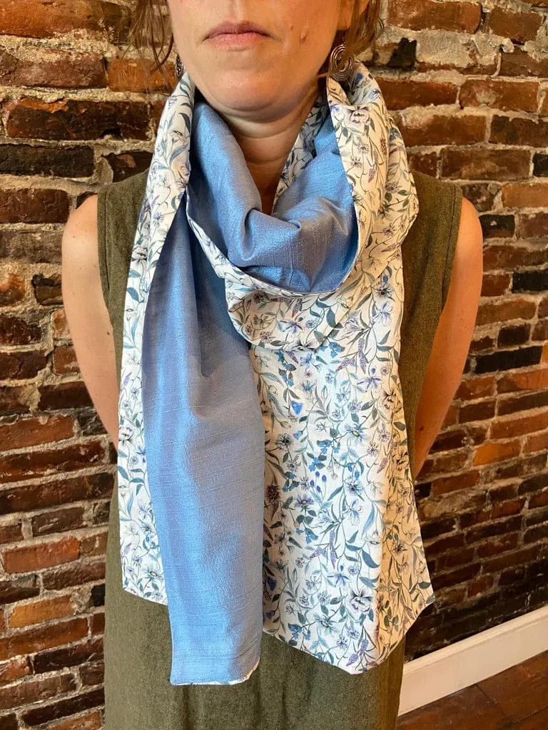 Megumi Blue & Forget-Me-Not - Liberty and Silk Scarf Kit 2024