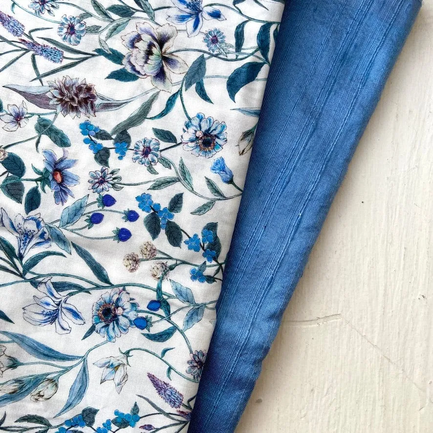 Megumi Blue & Forget-Me-Not - Liberty and Silk Scarf Kit 2024