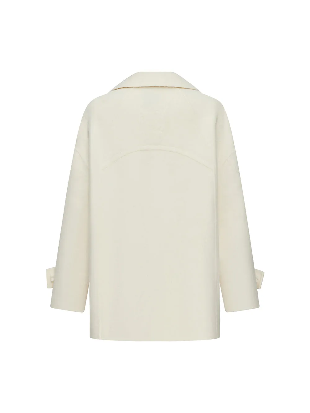 MUKZIN Linglong“Winter Snow”Heavyweight Reversible Wool Coat
