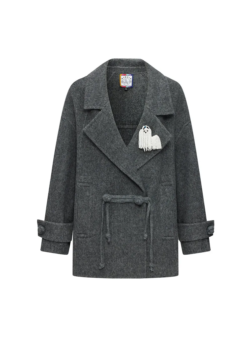 MUKZIN Linglong“Winter Snow”Heavyweight Reversible Wool Coat