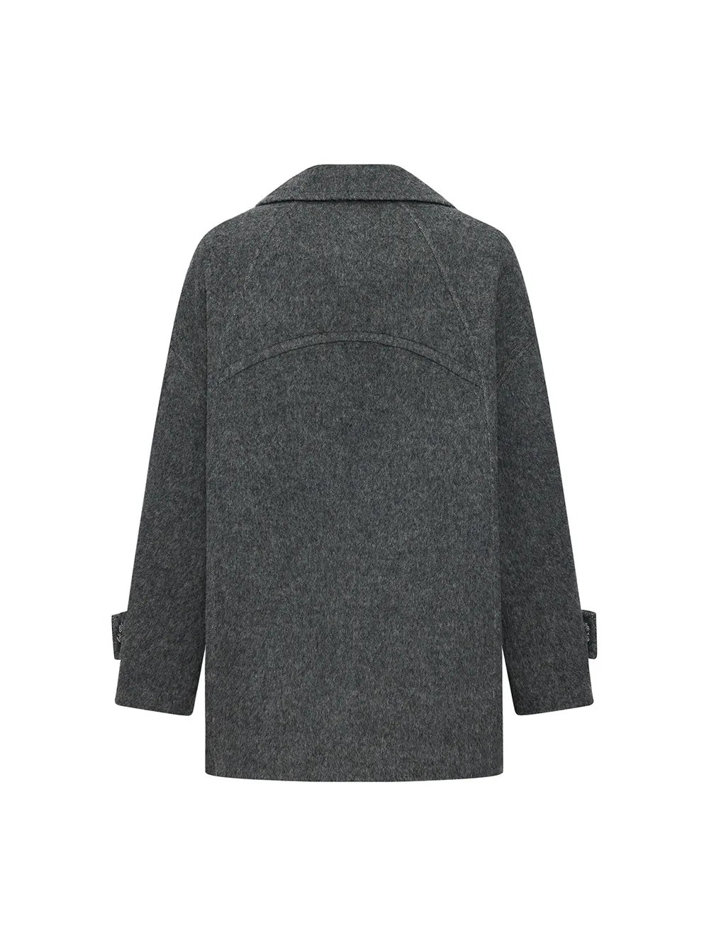 MUKZIN Linglong“Winter Snow”Heavyweight Reversible Wool Coat