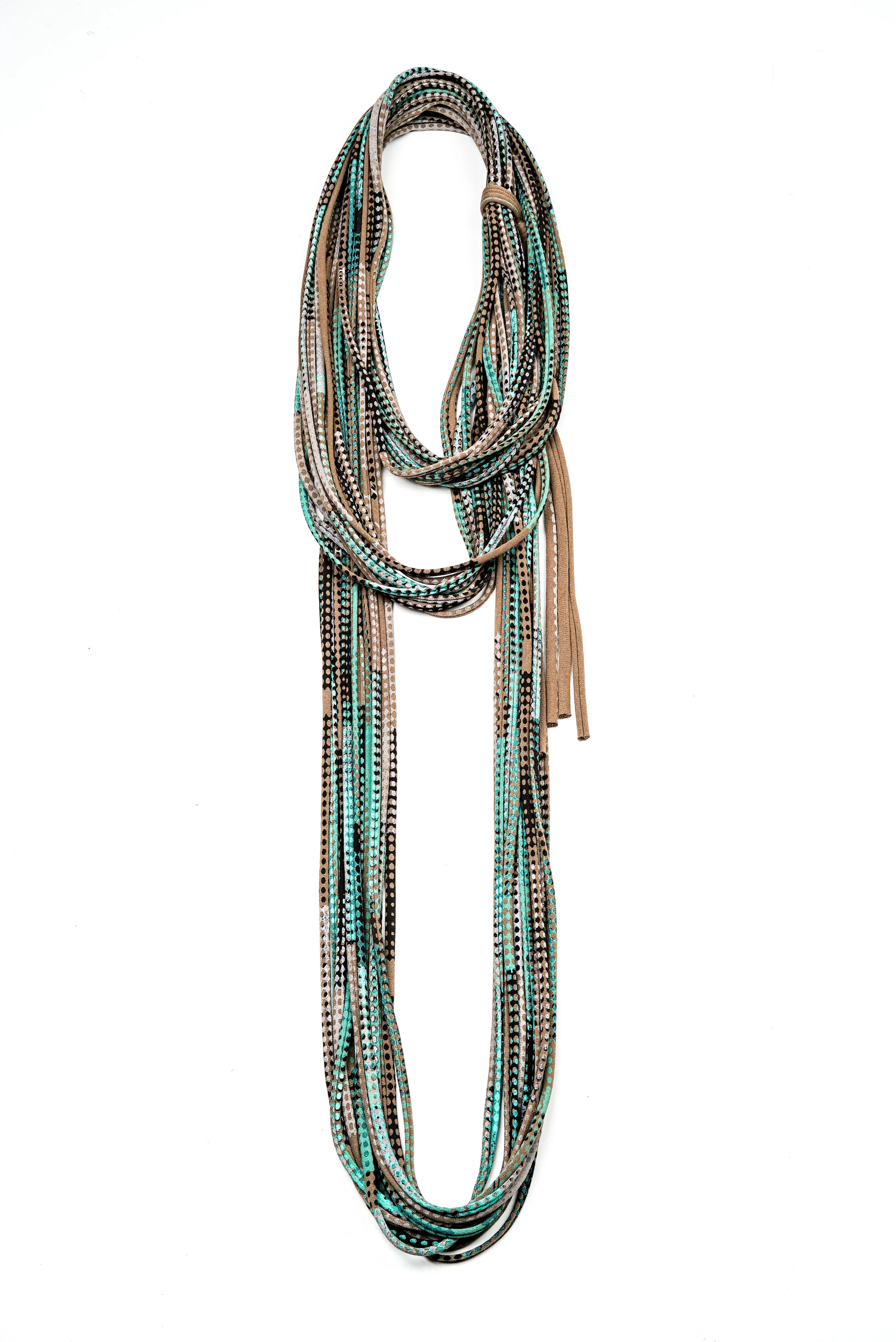 Necklush Infinity Scarf / Mint Green & Beige / Unisex